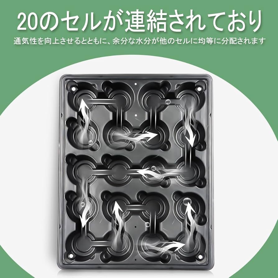 Amazon.co.jp: 2.5号鉢対応 20セルトレイ5個セット、 園芸用品